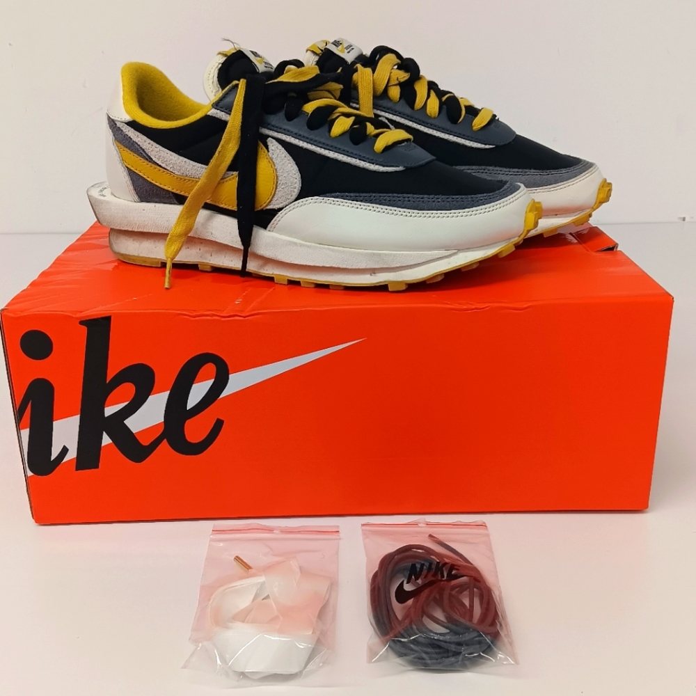 NIKE x Sacai x UNDERCOVER Men's Blk/Citron LDWaffle Low-Top Sneakers - US9.5